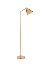 John Lewis Bay Lighting Kapp Task Floor Lamp, Metallic Brass- Buy online at McGrocer