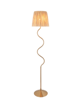John Lewis Bay Lighting Wave Floor Lamp Metallic Brass- Buy online at McGrocer