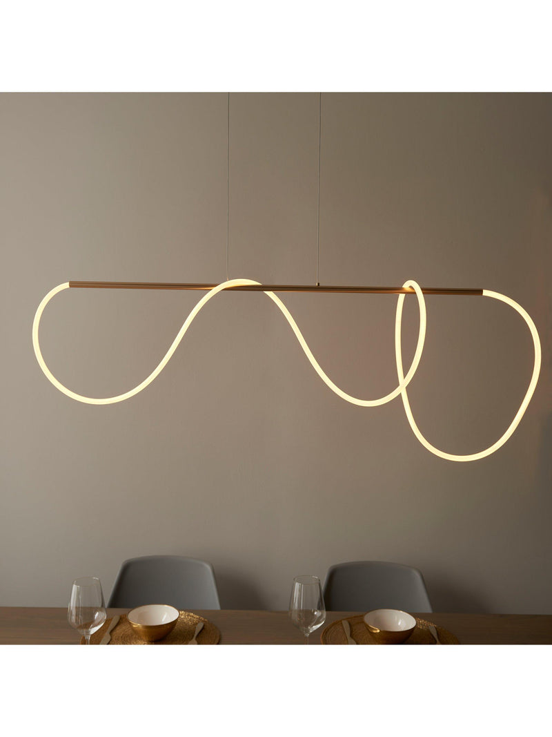 Bay Lighting Atola gold pendant ceiling light with adjustable drop, imported from the UK