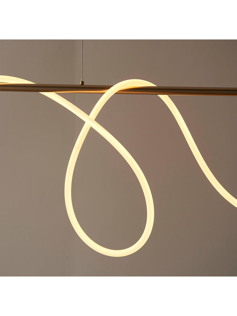 Bay Lighting Atola gold pendant ceiling light with adjustable drop, imported from the UK
