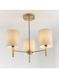 Bay Lighting ceiling light 3-arm semi flush brass, imported from the UK