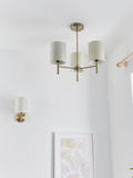 Bay Lighting ceiling light 3-arm semi flush brass, imported from the UK