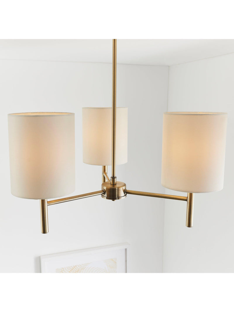 Bay Lighting ceiling light 3-arm semi flush brass, imported from the UK