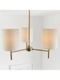 Bay Lighting ceiling light 3-arm semi flush brass, imported from the UK