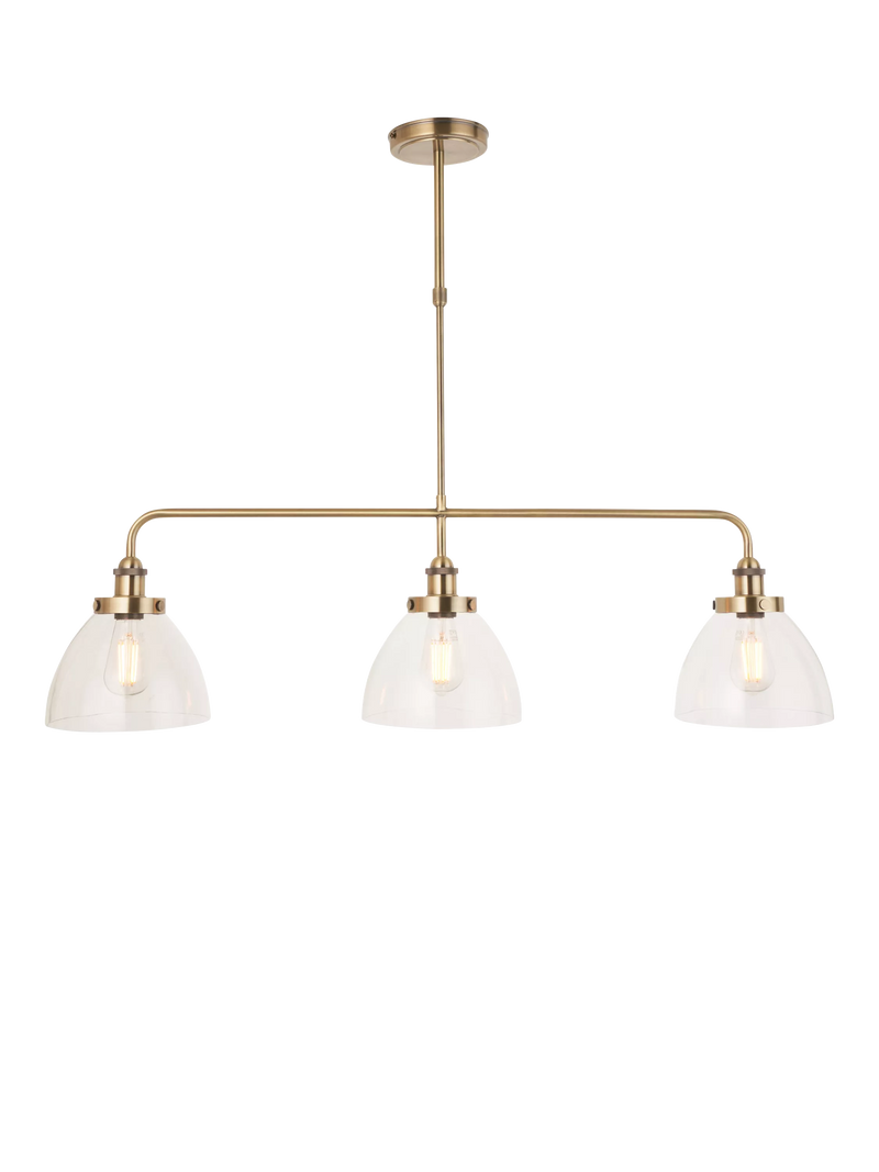 Bay Lighting three-arm linear ceiling light, UK version