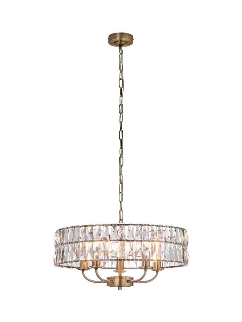 Bay Lighting Clarie pendant light cut glass 5 bulb (British brand)