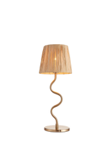 John Lewis Bay Lighting Wave Table Lamp, Metallic Brass- Buy online at McGrocer