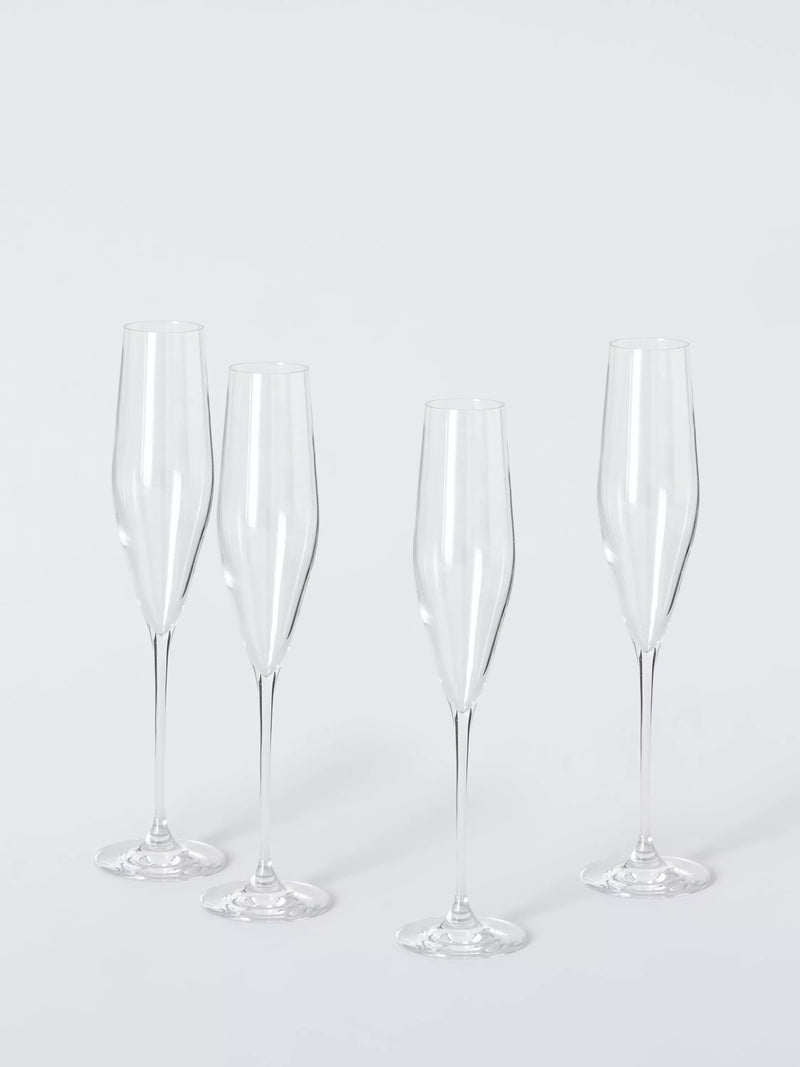 John Lewis crystal champagne flutes set of 4 190ml, UK version