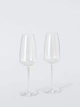 John Lewis John Lewis Sora Crystal Glass Champagne Flute, Set of 2, 360ml, Clear- Buy online at McGrocer