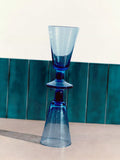 John Lewis Coastal blue wine glass 240ml, UK version