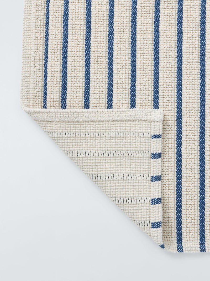 John Lewis Coastal Stripe bath mat indigo 50x80cm, UK version