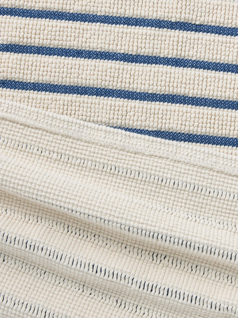 John Lewis Coastal Stripe bath mat indigo 50x80cm, UK version