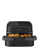 John Lewis Philips NA150/09 Dual Basket Flex Air Fryer, Black, 7.1L Capacity- Buy online at McGrocer