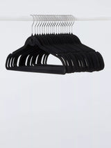 John Lewis John Lewis Flocked Hangers, Pack of 20, Black- Buy online at McGrocer