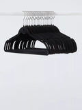 John Lewis flocked hangers pack of 20 black, imported from the UK