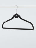 John Lewis flocked hangers pack of 20 black, imported from the UK