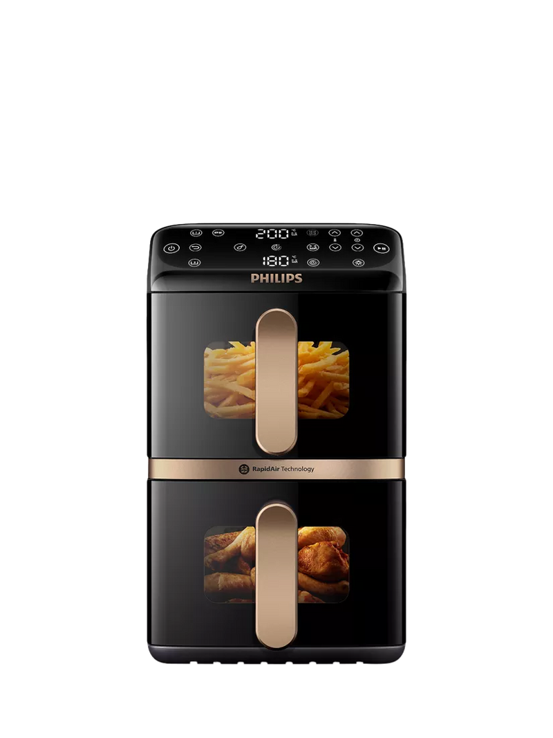 Philips stacked dual basket air fryer 10L (British brand)