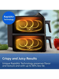 Philips stacked dual basket air fryer 10L (British brand)