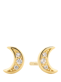 Sif Jakobs Jewellery Luna Crystal Moon Stud Earrings