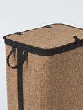 John Lewis lidded laundry basket natural black, imported from the UK