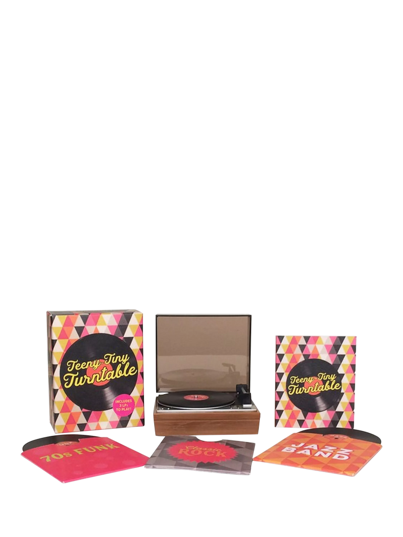 Hachette mini turntable kit with three records, imported from the UK