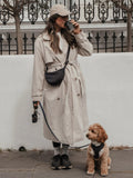 By Teddy Bouclé dog walking bag blue navy, imported from the UK