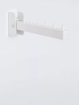John Lewis John Lewis Wall Mounted Flip Down Hanger, White- Buy online at McGrocer
