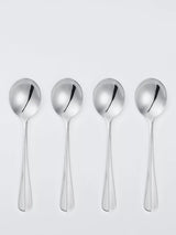 John Lewis John Lewis Baguette Stainless Steel Soup Spoons (Set of 4)- Buy online at McGrocer