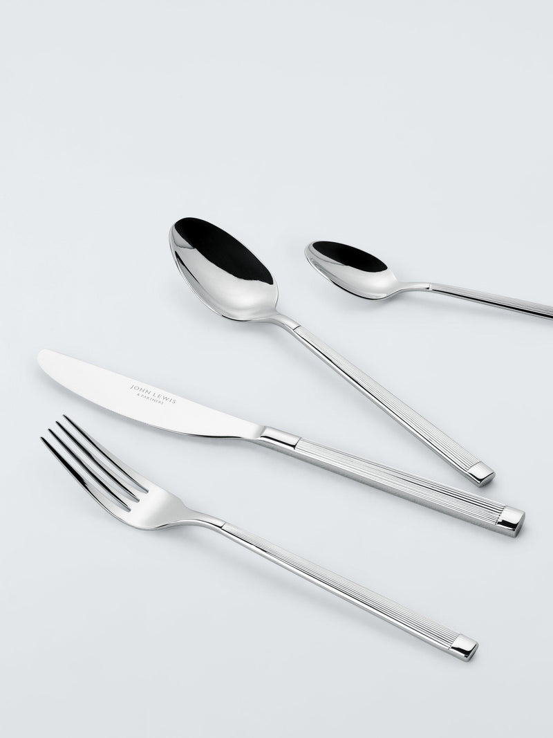 John Lewis Noble stainless steel cutlery set, 16 pieces, 4 place settings (British brand)