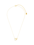 Orelia LUXE crystal open circle necklace pale gold - British product