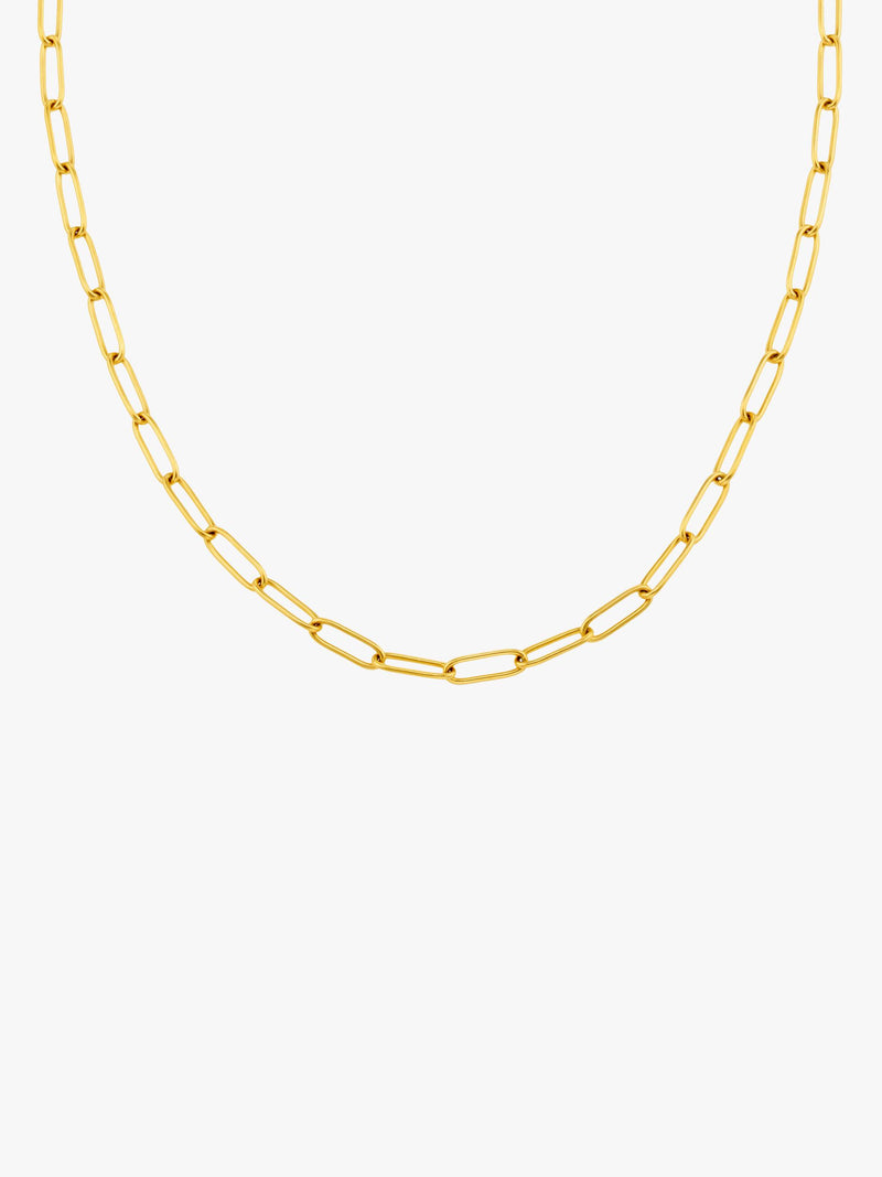 Orelia LUXE fine oval link chain necklace pale gold - British product
