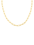 Orelia LUXE fine oval link chain necklace pale gold - British product