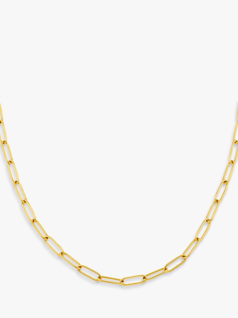 Orelia LUXE fine oval link chain necklace pale gold - British product