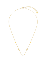 John Lewis Orelia Luxe Waterproof Fine Stationed Mini Starburst Charm Necklace, Pale Gold- Buy online at McGrocer