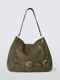 John Lewis khaki suede hobo bag - British product