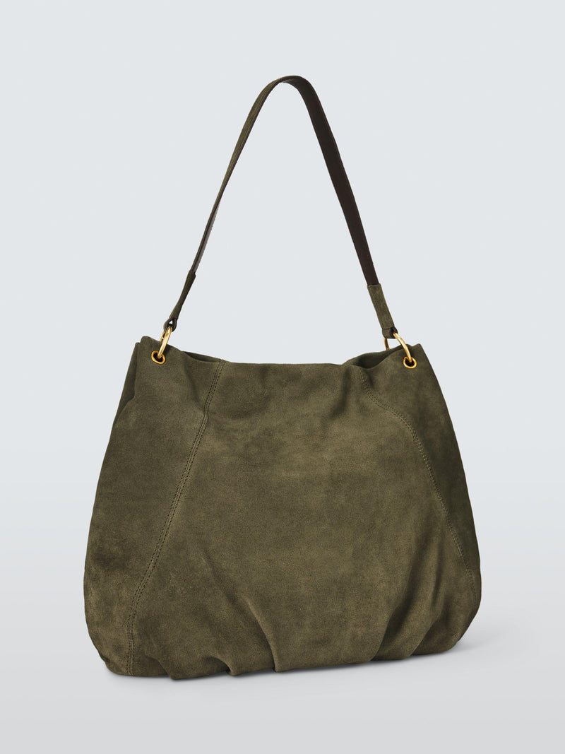 John Lewis khaki suede hobo bag - British product