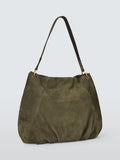 John Lewis khaki suede hobo bag - British product