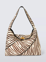 John Lewis John Lewis Intentional Hair Leather Tote Bag, Zebra- Buy online at McGrocer
