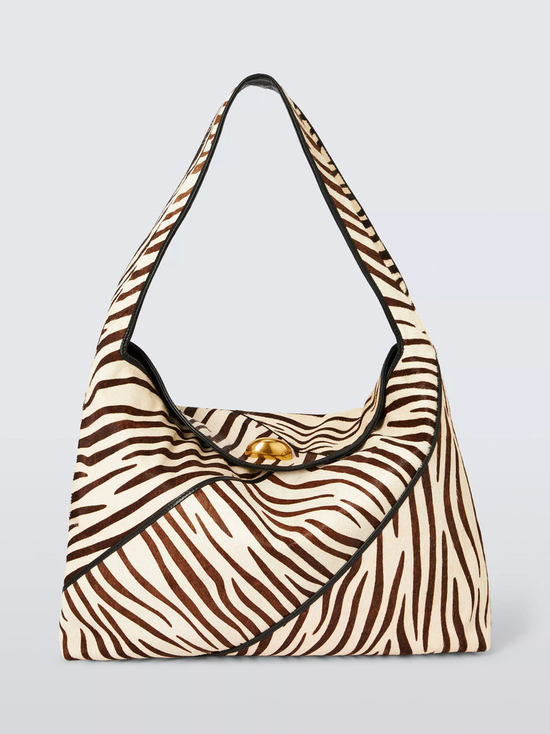 John Lewis zebra hair-on-leather tote bag (British brand)