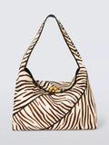 John Lewis zebra hair-on-leather tote bag (British brand)