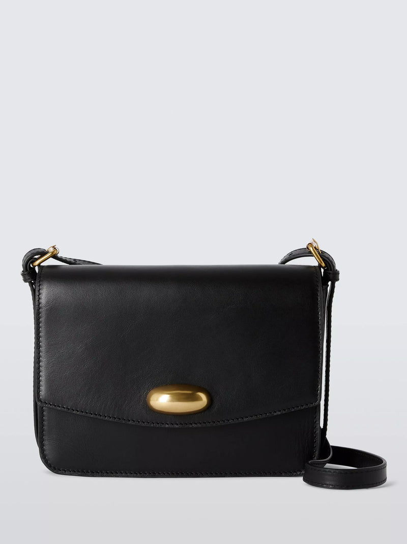 John Lewis leather crossbody bag black medium, UK version