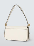 John Lewis Leather Mini Shoulder Bag White, imported from the UK