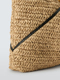 John Lewis intentional raffia tote bag, hobo style, spacious design (British brand)
