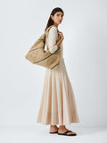 John Lewis intentional raffia tote bag, hobo style, spacious design (British brand)