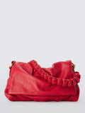 John Lewis ruched flapover leather crossbody bag, UK version