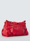 John Lewis ruched flapover leather crossbody bag, UK version