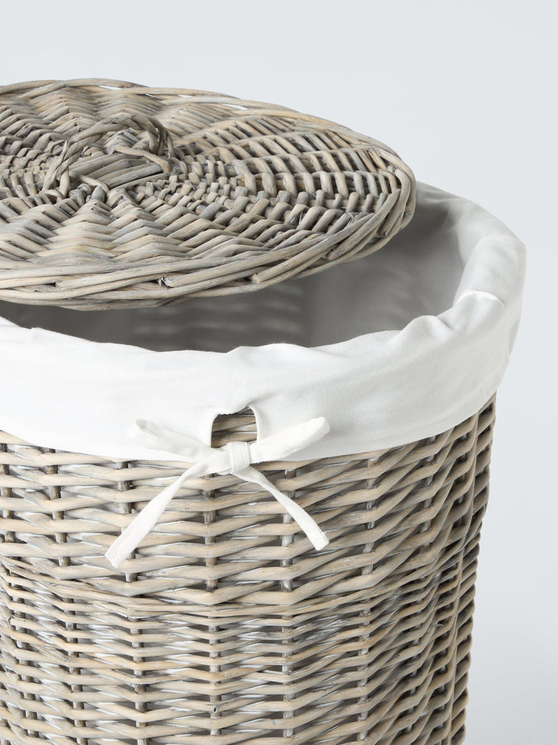 John Lewis round grey willow laundry basket - British product