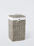 John Lewis square willow laundry basket grey - British product