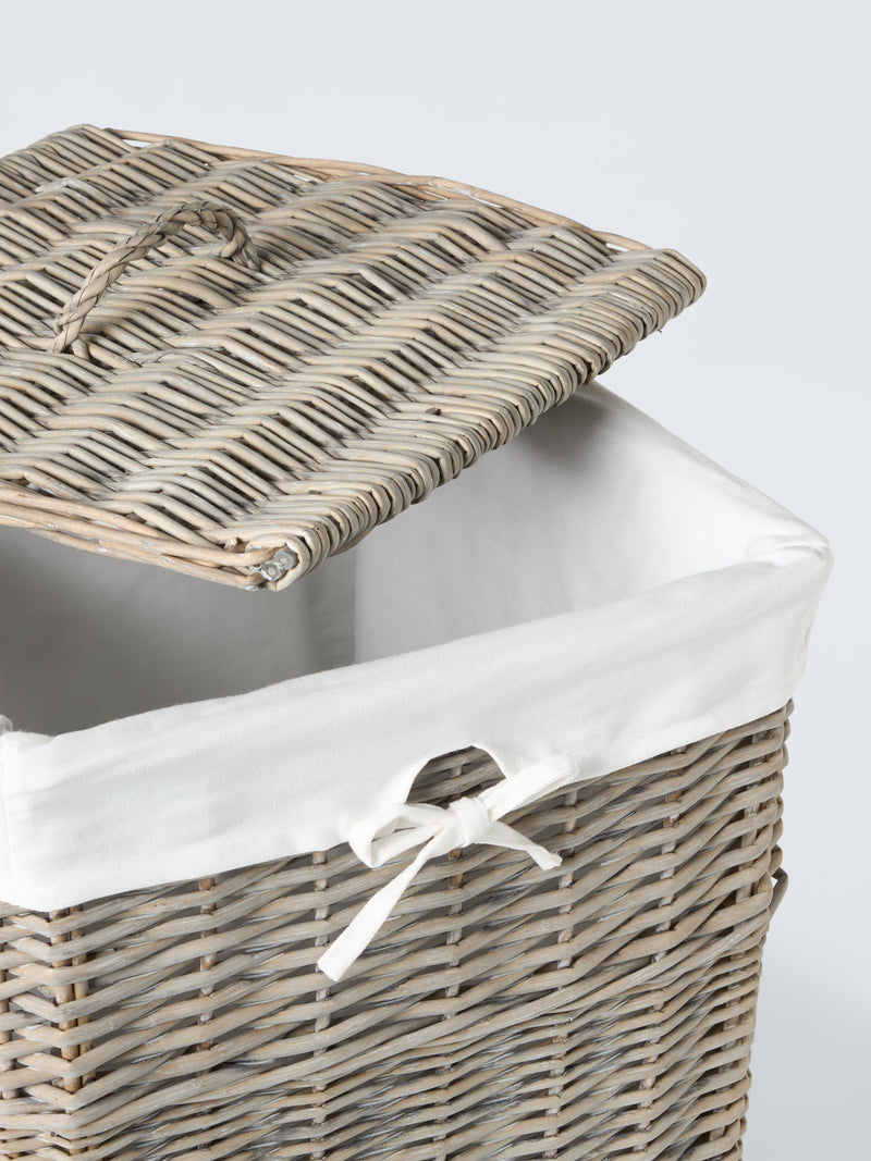 John Lewis square willow laundry basket grey - British product