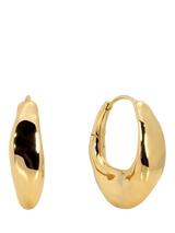 John Lewis Monica Vinader Antica Medium Molten Hoop Earrings, Gold- Buy online at McGrocer